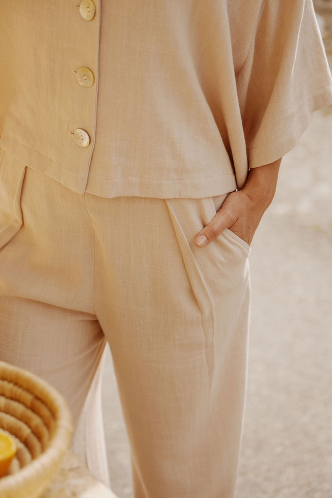 Chemise courte matières naturelles - La Mouche Poulette